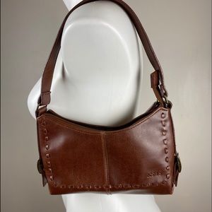 KS 18 Brown Leather Shoulder Bag